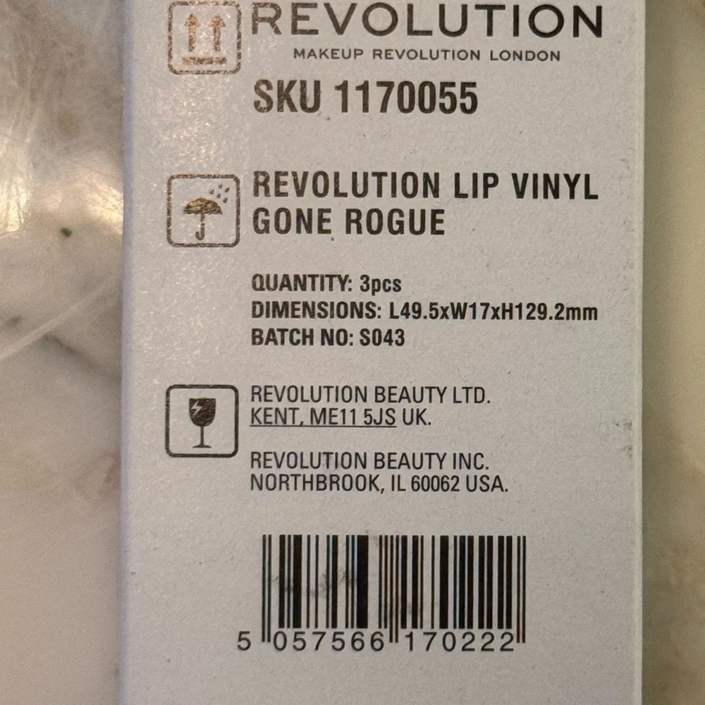 New! Revolution velvet kiss lip vinyl - Gone Rogue a Brown Nude Shade